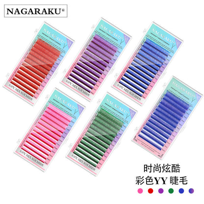 Pestañas coloridas de marca Nagaraku