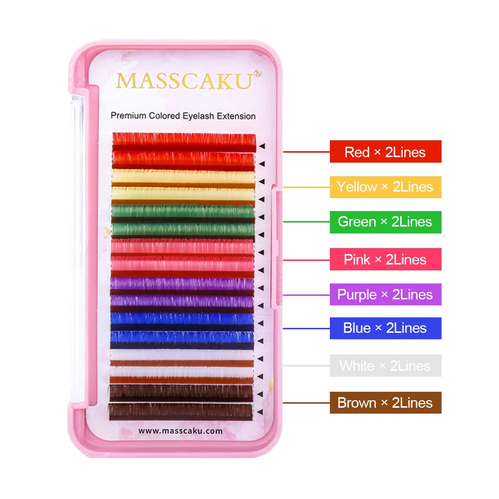 Pestañas coloridas de marca Masscaku