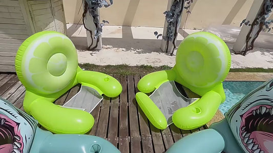 Flotador inflable de PVC con red, cama flotante para adultos, silla flotante con respaldo para agua