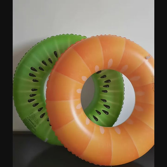 Flotador inflable con estampado de frutas , juguete acuático para adultos